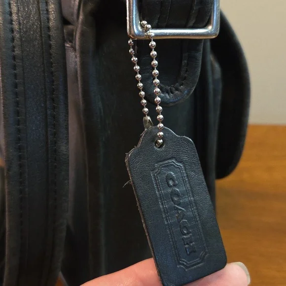 Coach Rambler's Legacy 9067 Leather Shoulder Crossbody Bag Purse Black Vintage - Picture 11 of 15